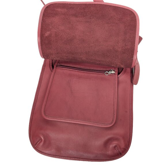 COACH USA Vintage Red Leather Crossbody Shoulder Bag - Made in USA - Picture 7 of 15